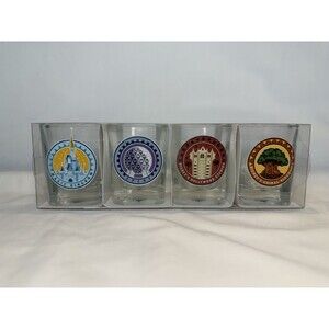 Walt Disney World Park Icons Toothpick Holder Shot Glass Set NEW